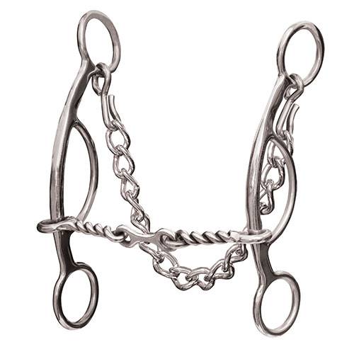 Professional S Choice Futurity 6.5" 3 Piece Twisted Wire Snaffle Bit